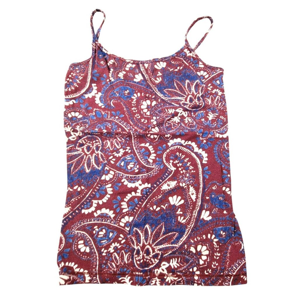 Aeropostale Womens Tank Top Paisley Print Spaghetti Strap Size Small JH1816